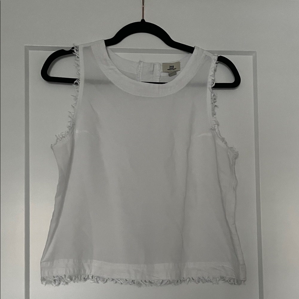 Thread & Supply White Tank with Button Back